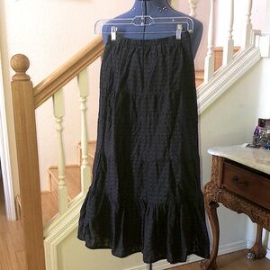 American Eagle XS Black Midi Skirt